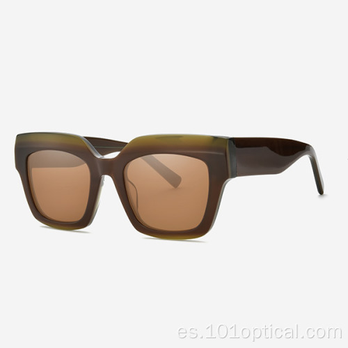 Gafas de sol cuadradas de acetato de vanguardia para mujer